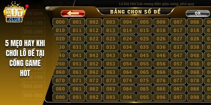 5 mẹo hay khi chơi lô đề tại cổng game hot