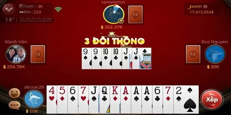 Cách thức đánh game bài chặt heo theo vòng tròn ngược chiều kim đồng