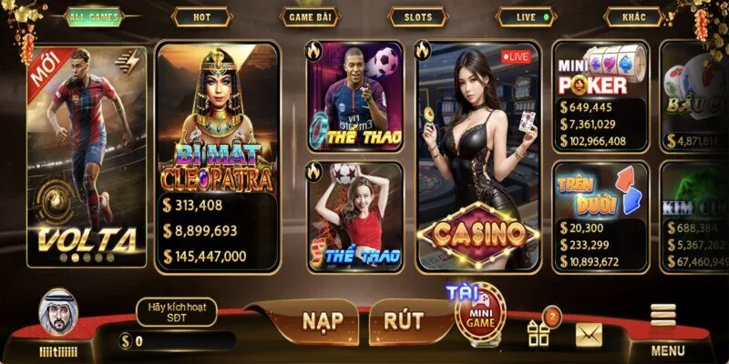 Hitclub có đa dạng sản phẩm game cá cược