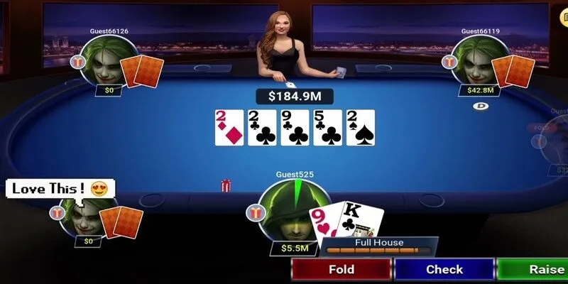 Hình ảnh giao diện app ông trùm Poker được đầu tư thiết kế chuyên nghiệp